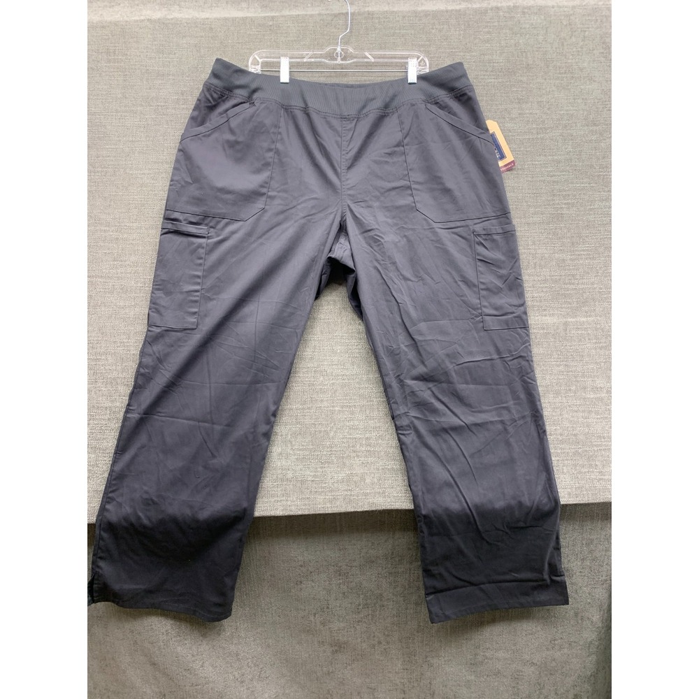 CHEROKEE Workwear Professionals Scrubs Pants Womens 2XL Gray Straight Leg Cargo